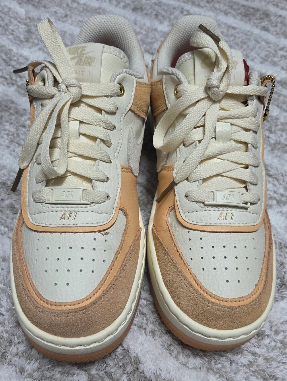Nike Sneakers in Cream, Tan & Peach Accent